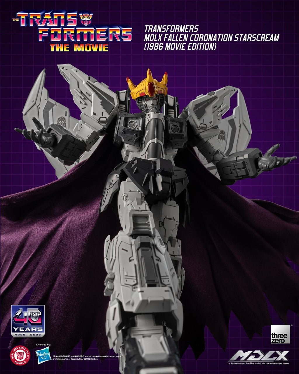 Threezero 3Z1124 Transformers MDLX Fallen Coronation Starscream (1986 Movie Edition)