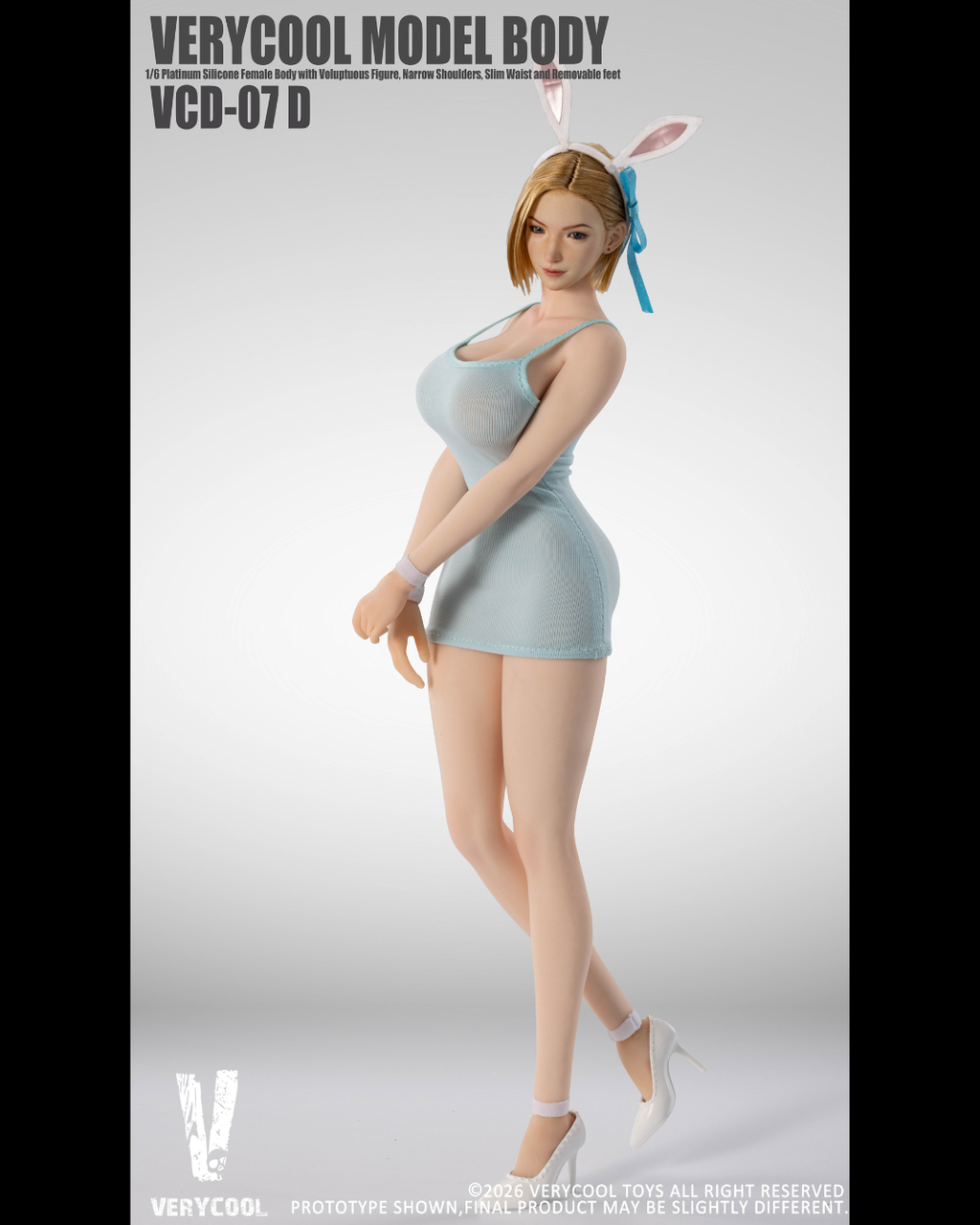 VERYCOOL VCD-07 1/6 Platinum Silicone Female  Body (Strap & Halter Dress)