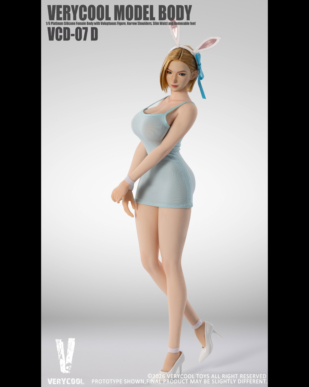 VERYCOOL VCD-07 1/6 Platinum Silicone Female  Body (Strap & Halter Dress)