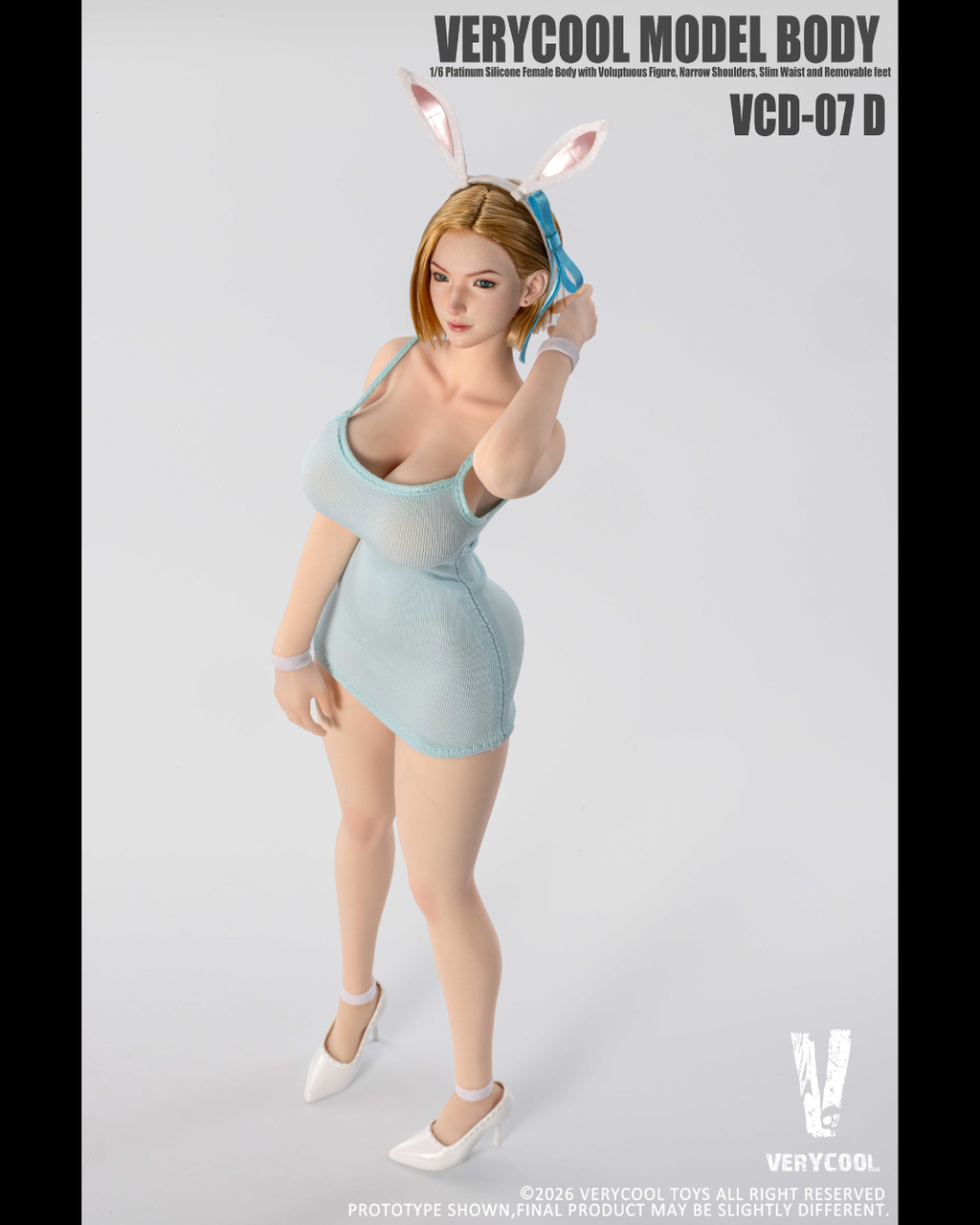 VERYCOOL VCD-07 1/6 Platinum Silicone Female  Body (Strap & Halter Dress)
