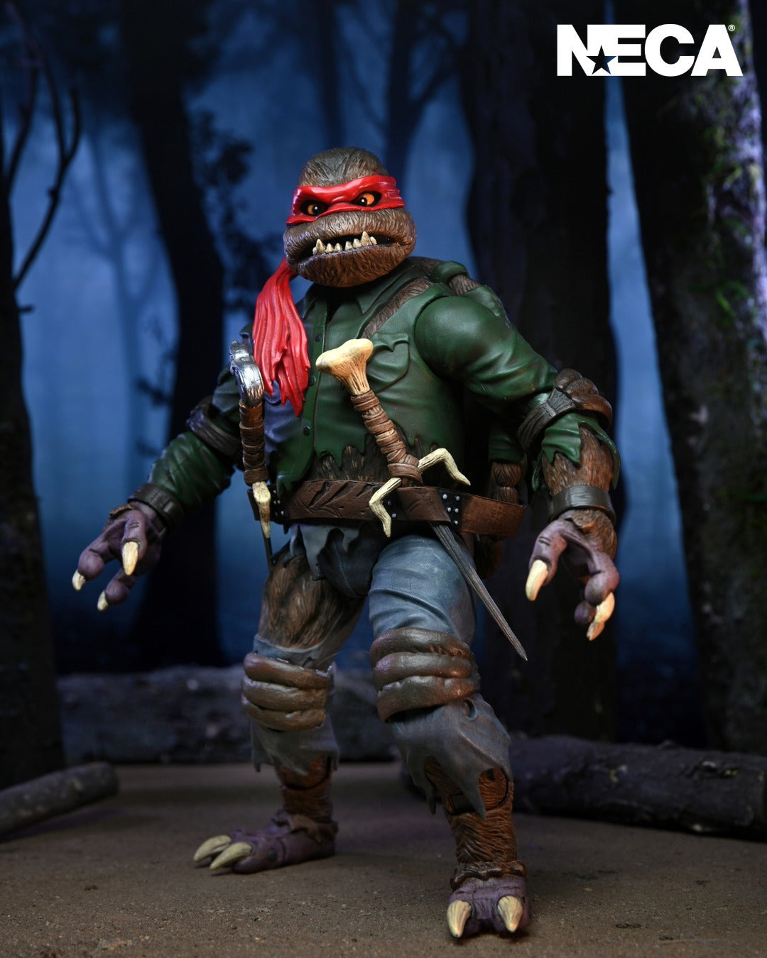 NECA TMNT x Universal Monsters 7" Ultimate Raphael as The Wolfman