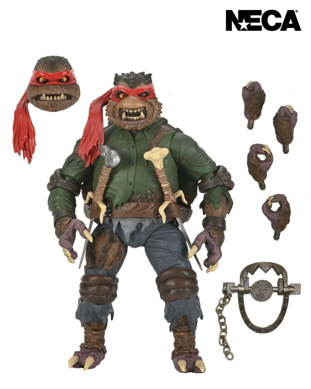 NECA TMNT x Universal Monsters 7" Ultimate Raphael as The Wolfman