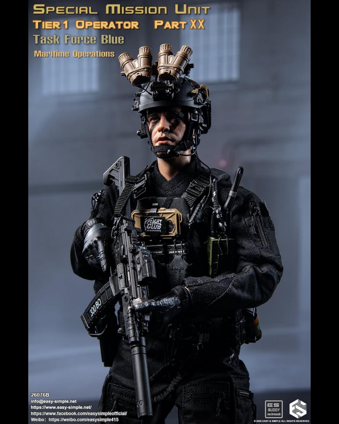 Easy&Simple 26076B 1/6 SMU Tier 1 Operator Part XX Task Force Blue (Maritime Operations)