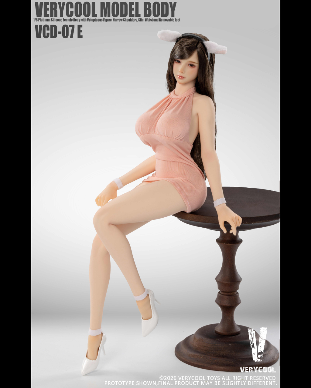 VERYCOOL VCD-07 1/6 Platinum Silicone Female  Body (Strap & Halter Dress)