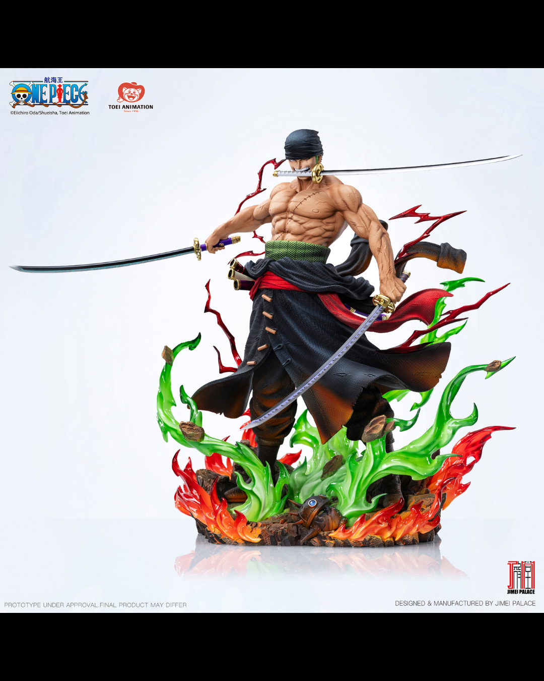 Jimei Palace 1/6 One Piece Legendary Straw Hat Crew Series Roronoa Zoro Statue - Echo Ver.
