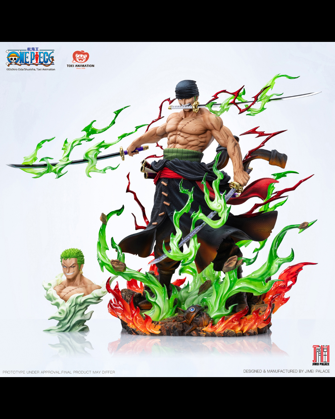 Jimei Palace 1/6 One Piece Legendary Straw Hat Crew Series Roronoa Zoro Statue - Premium Ver.