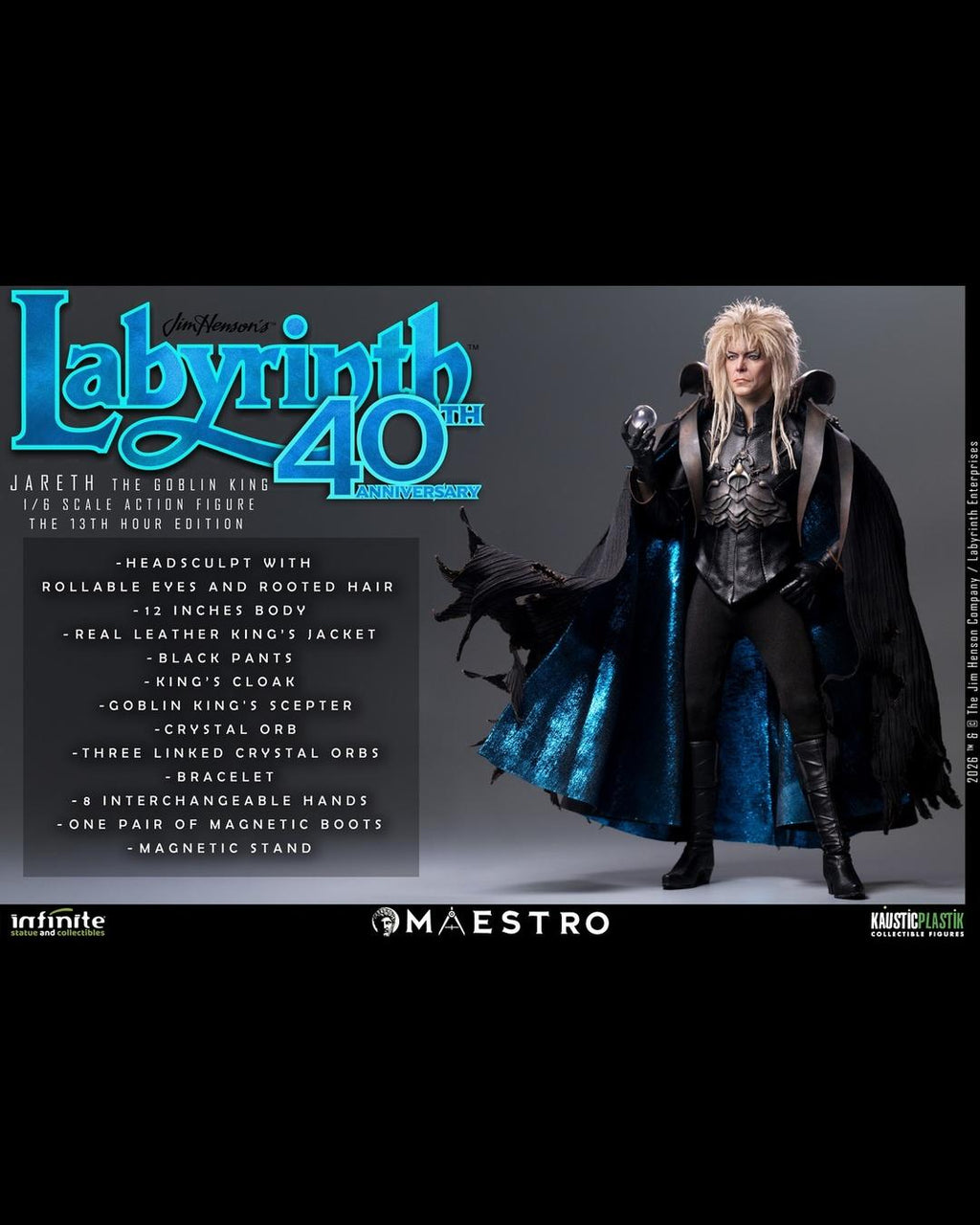 Infinite 1/6 Labyrinth Jareth the Goblin King (13th Hour Edition)