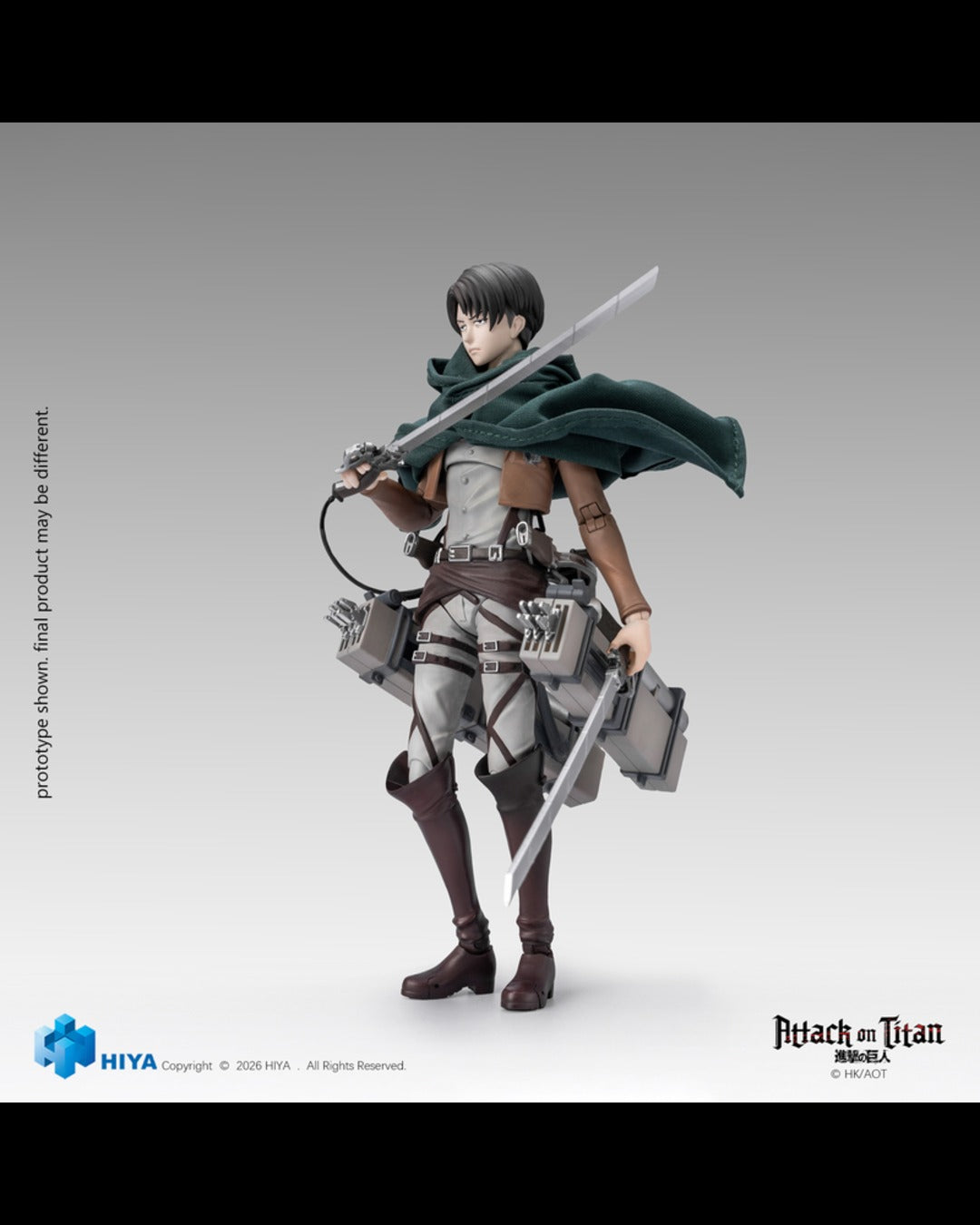 HIYA Toys EBA0449 1/12 Attack on Titan Seasons 1-3 : Levi Ackerman