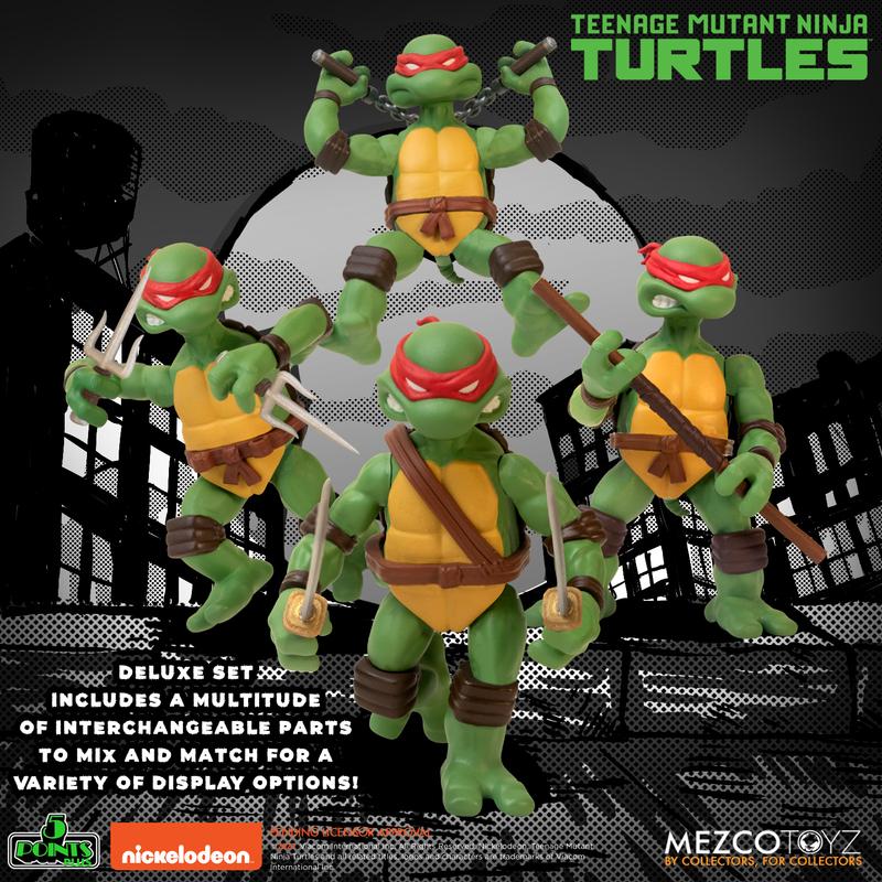 Mezco Toyz 5 Points Teenage Mutant Ninja Turtles Deluxe Set
