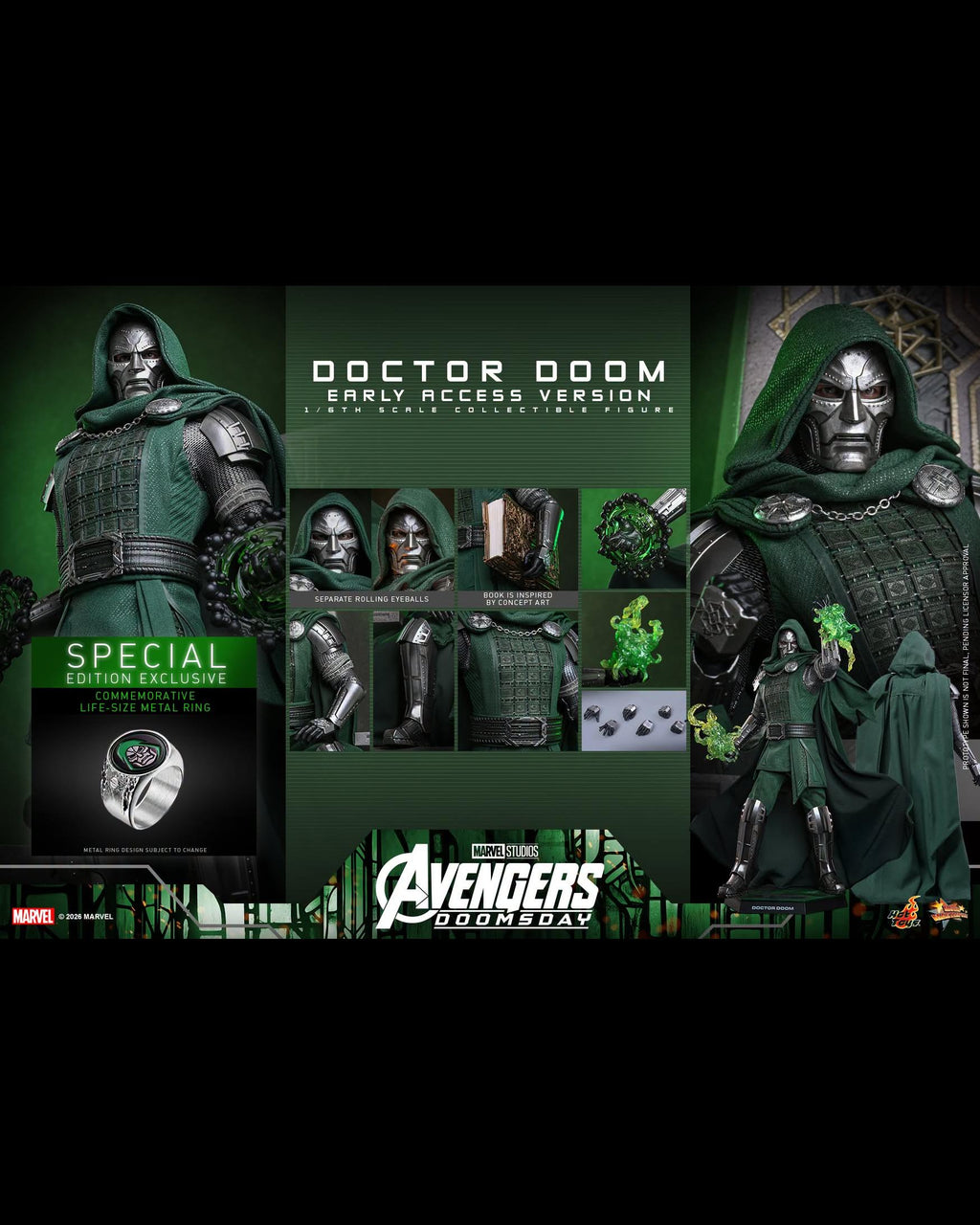 Hot Toys MMS906B 1/6 Avengers Doomsday Doctor Doom (Early Access Ver.) (Special Edition)