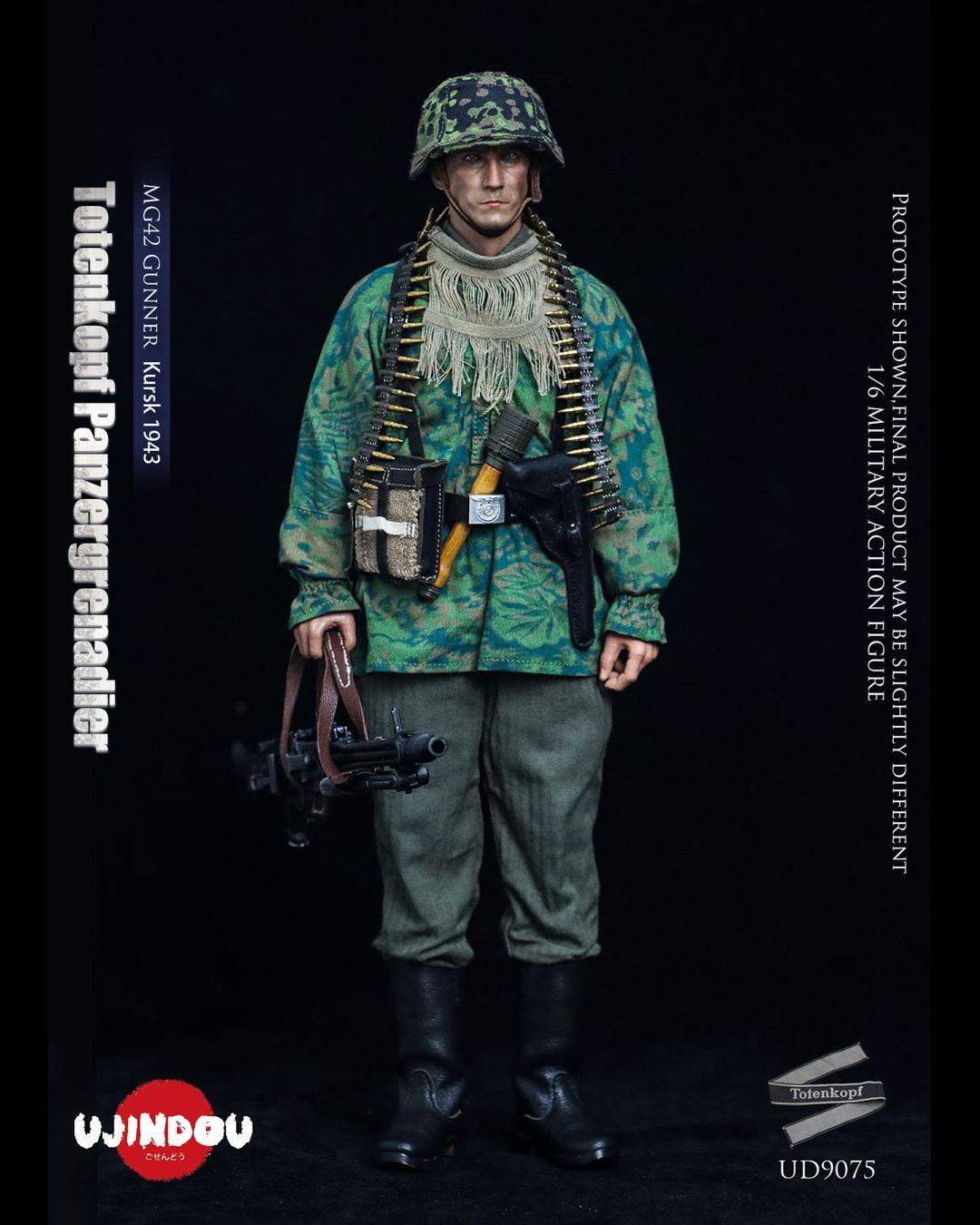 UJINDOU UD9075 1/6 WWII Totenkopf Panzergrenadier MG42 Gunner Kursk (1943)