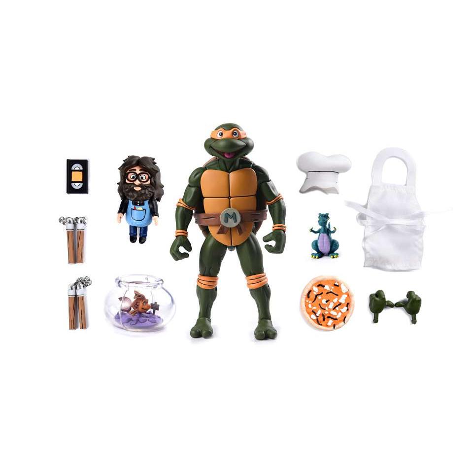 NECA 7" Ultimate TMNT Cartoon VHS Pizza Club 4-Pack