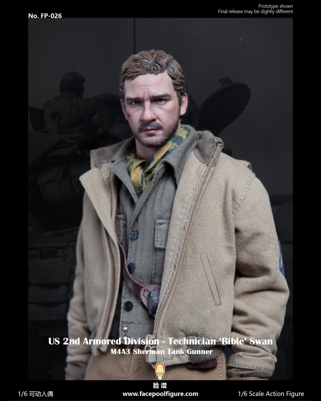 FacepoolFigure FP026A 1/6 US 2nd Armored Division Technician "Bible" Swan (Standard Edition)