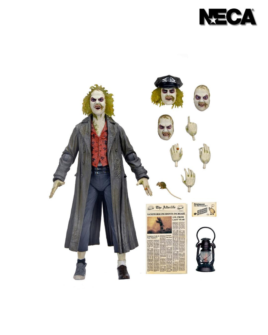 NECA 7” Ultimate Beetlejuice (1988) The Bio-Exorcist Tour Guide