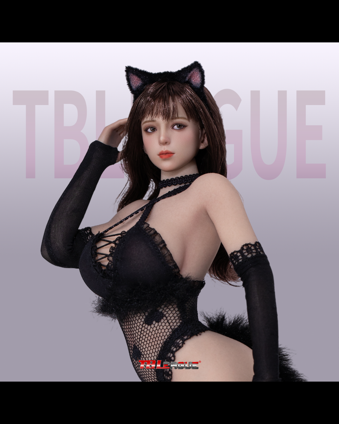 TBLeague 1/6 Platinum Silicone Female Body & Head Sculpture (Alluring Kitty Girl)
