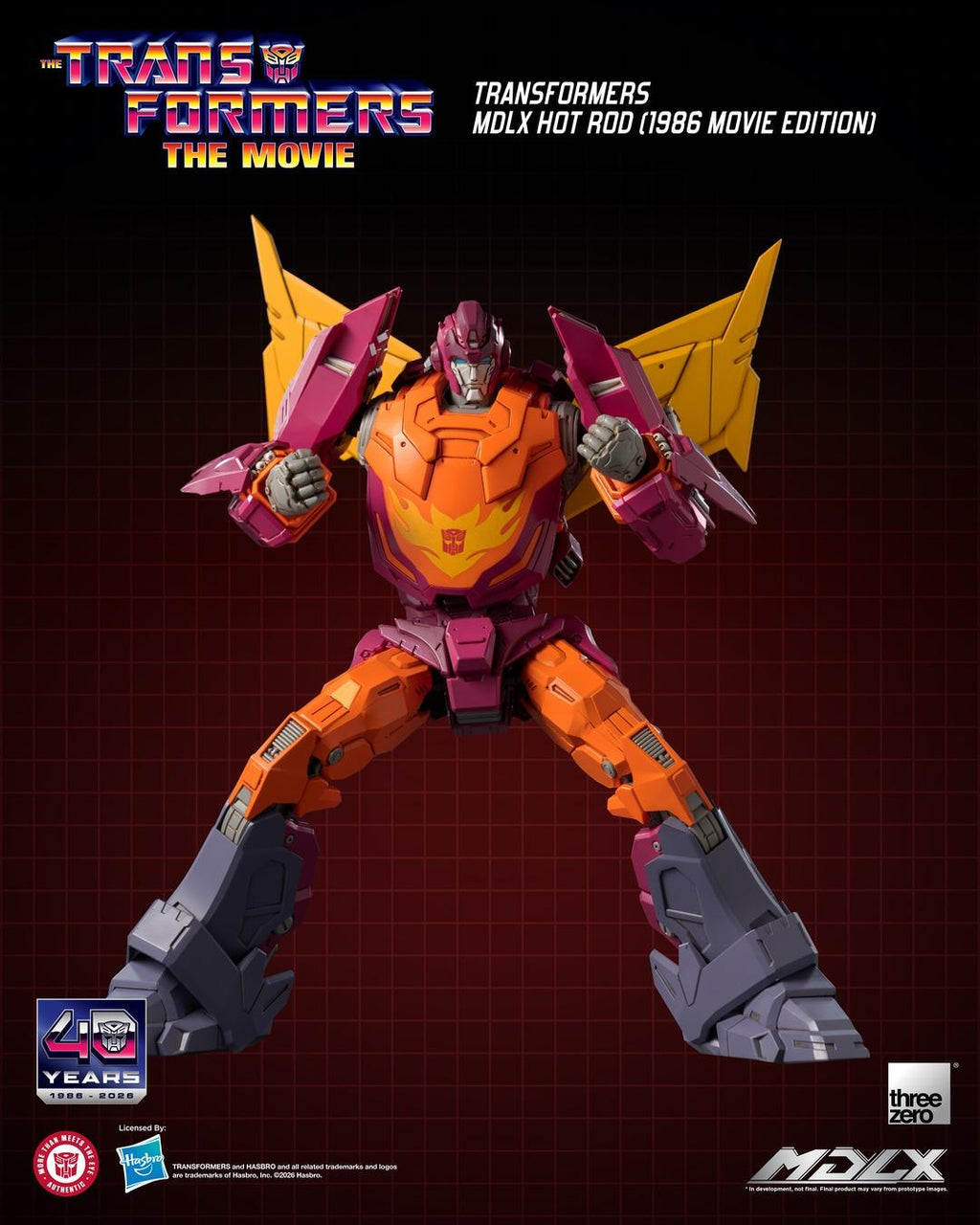Threezero 3Z1125 Transformers MDLX Hot Rod (1986 Movie Edition)