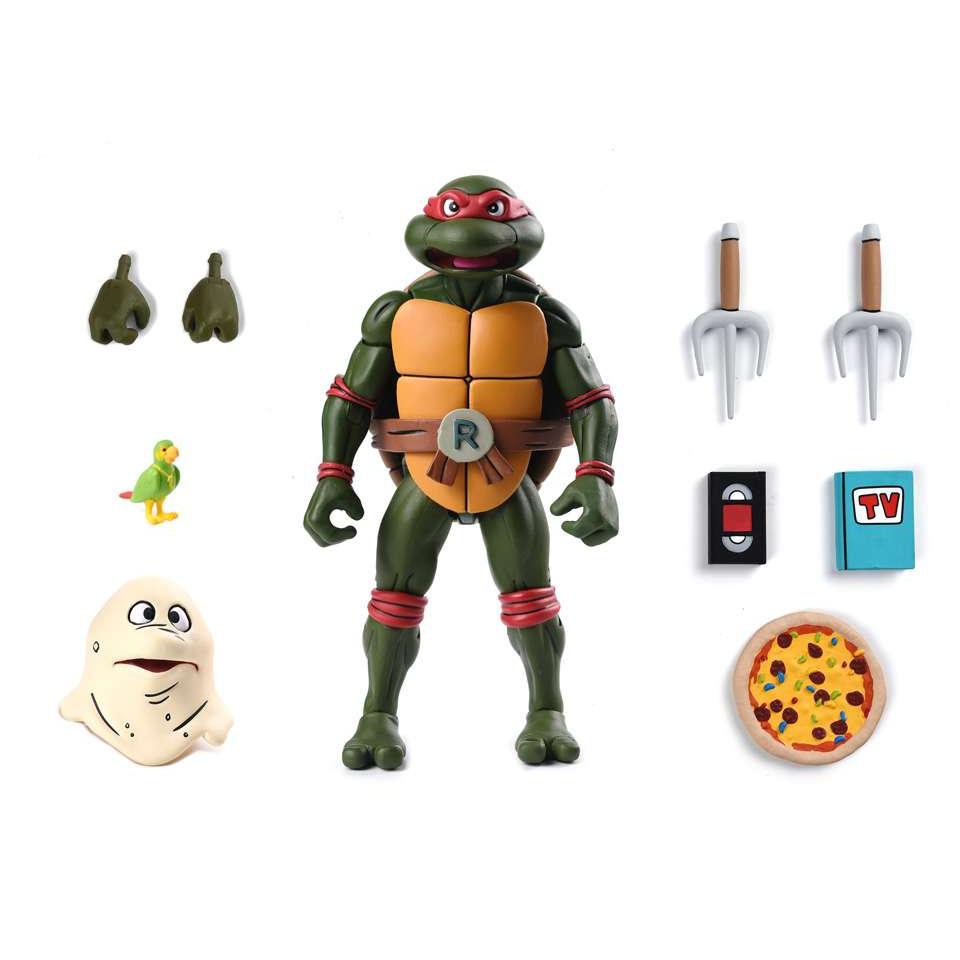 NECA 7" Ultimate TMNT Cartoon VHS Pizza Club 4-Pack