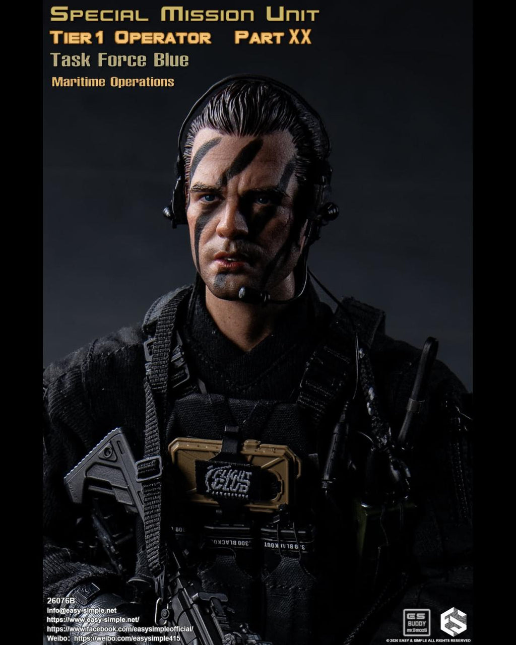 Easy&Simple 26076B 1/6 SMU Tier 1 Operator Part XX Task Force Blue (Maritime Operations)