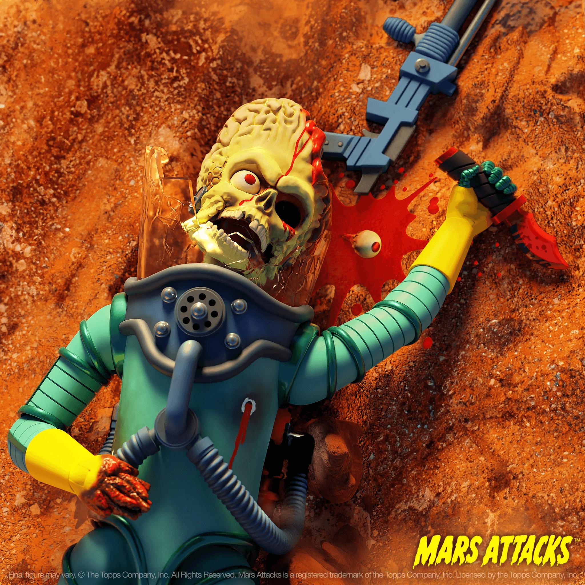 Super7 ULTIMATES! Mars Attacks Wave 1 Martian (Smashing The Enemy)
