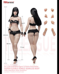 TBLeague TB-DD02XS(H) 1/12 Slim Waist Curvy Female Seamless Body with Head Sculpture (Black Hair)