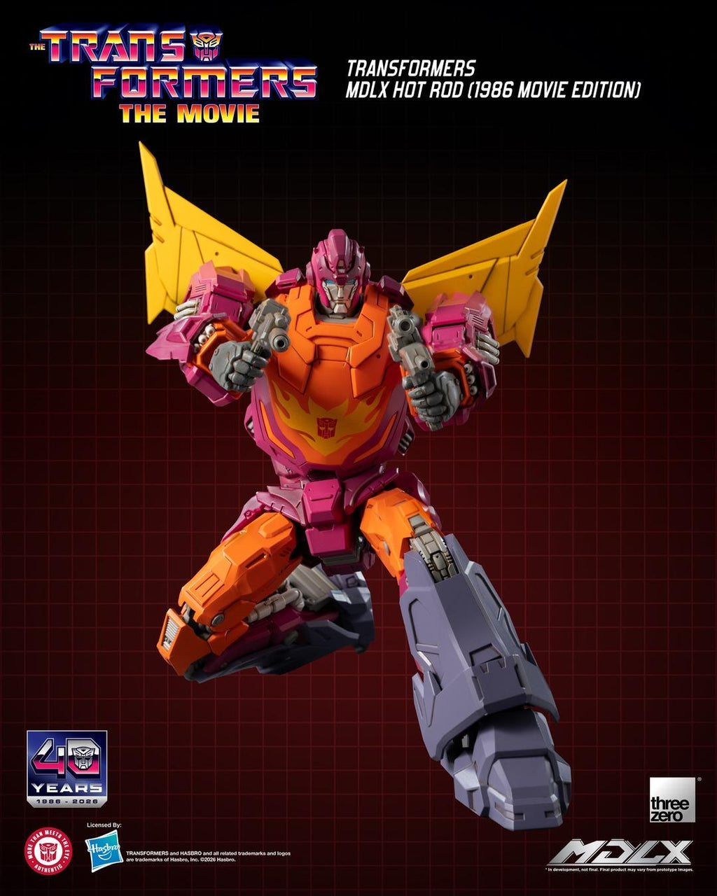 Threezero 3Z1125 Transformers MDLX Hot Rod (1986 Movie Edition)