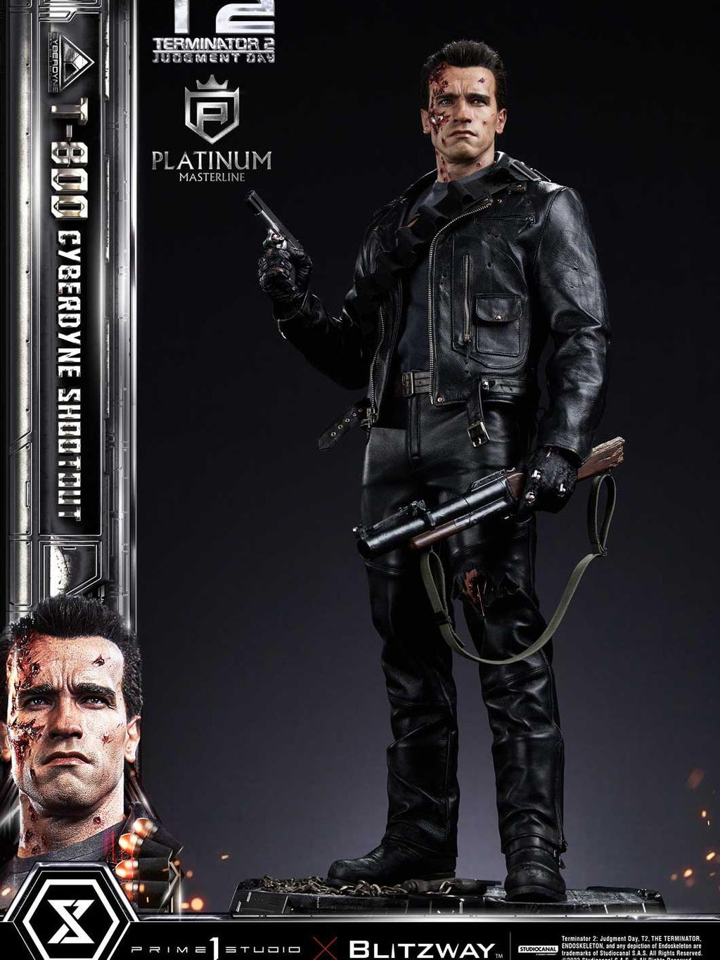 Prime 1 Studio PLMT2-01 1/3 Terminator 2 T-800 Cyberdyne Shootout