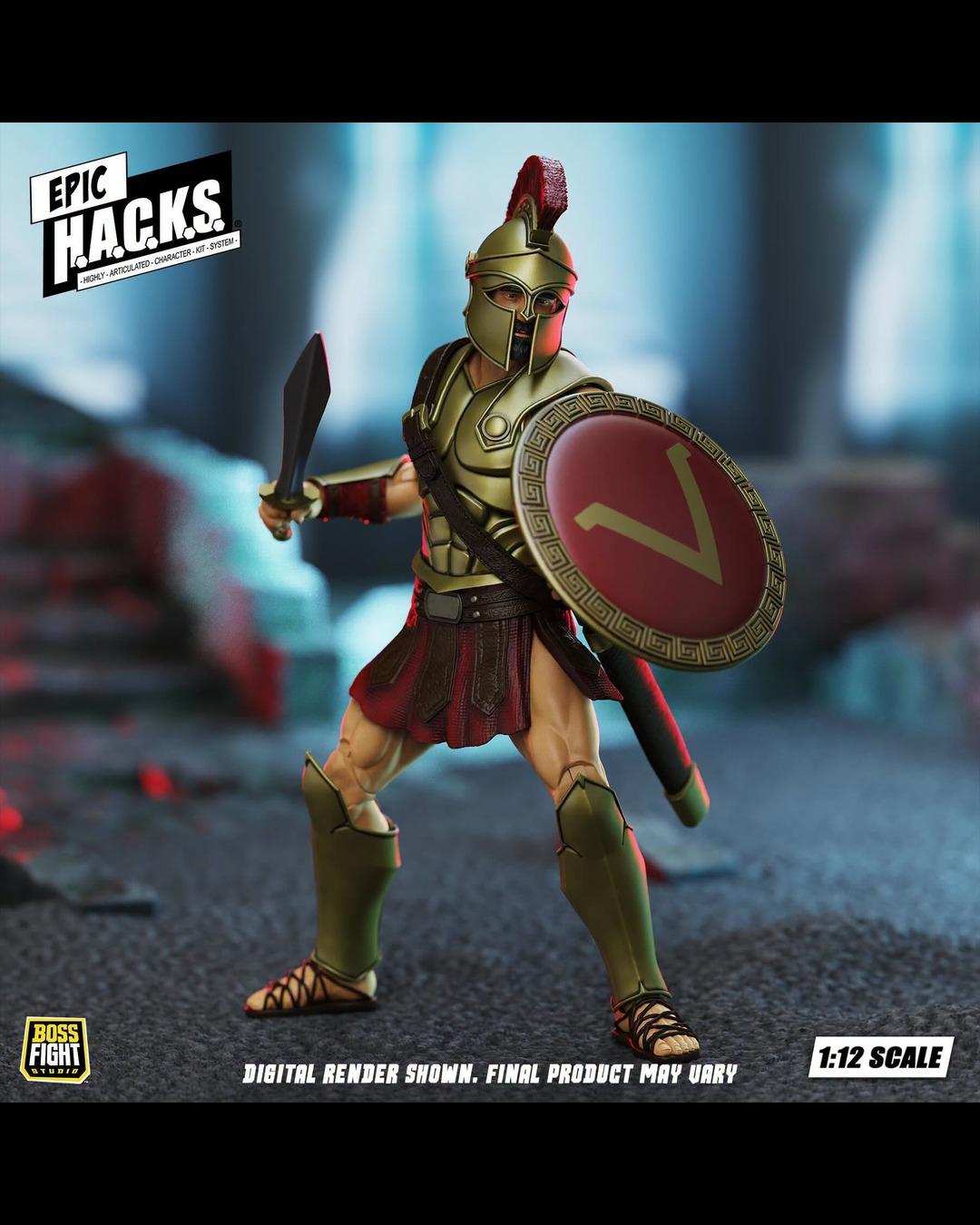 Boss Fight Studio 1/12 Epic HACKS Core Wave 2 :  Spartan Warrior (Pride of Sparta) USD 38