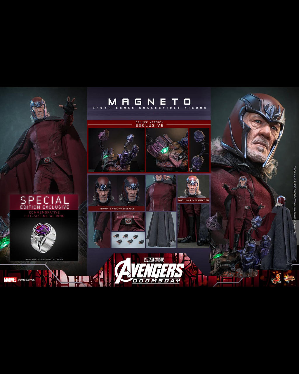 Hot Toys MMS913B 1/6 Avengers Doomsday Magneto (DX Ver.) (Special Edition)
