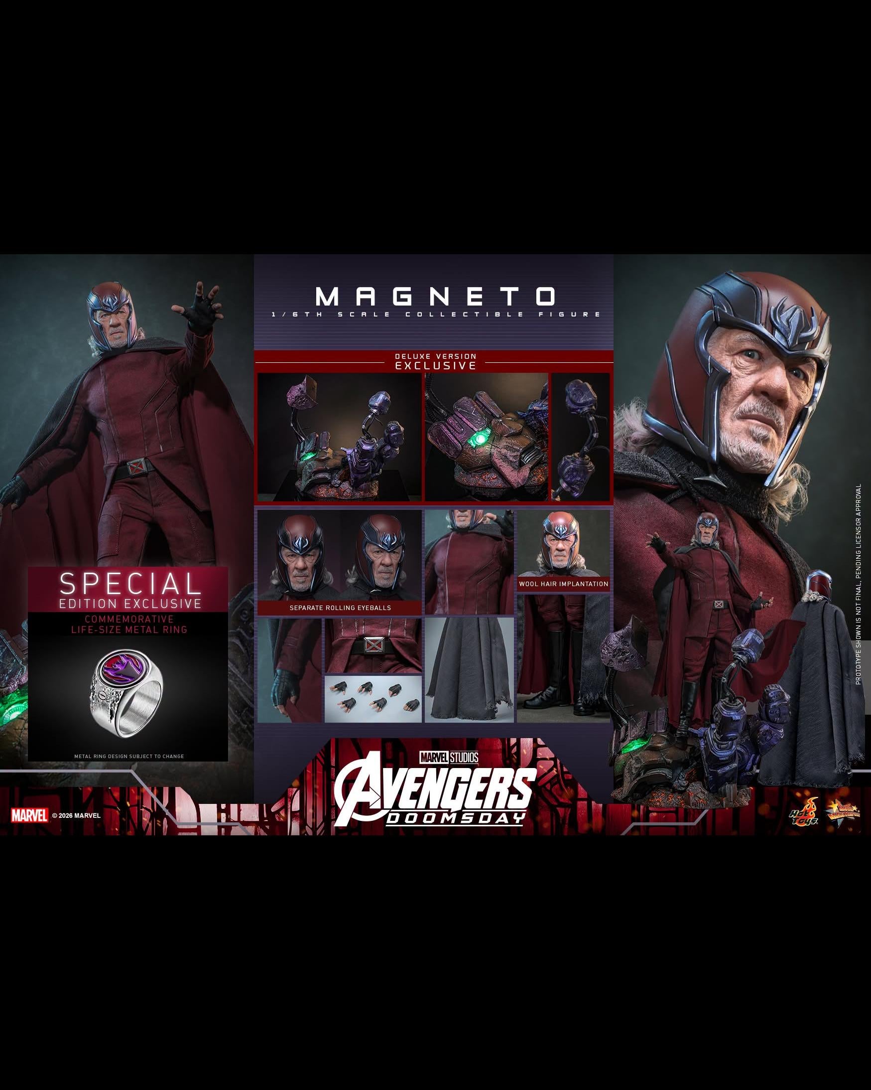 Hot Toys MMS913B 1/6 Avengers Doomsday Magneto (DX Ver.) (Special Edition)