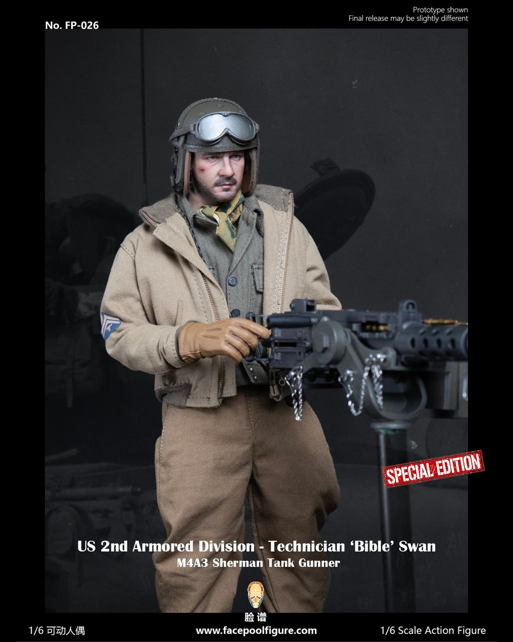 FacepoolFigure FP026B 1/6 US 2nd Armored Division Technician "Bible" Swan (Special Edition)