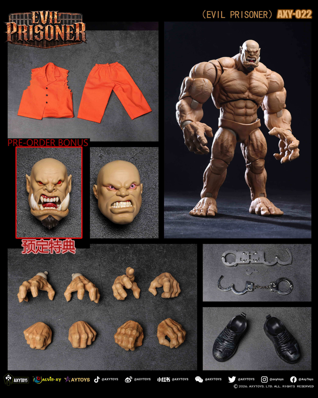 AXYTOYS AXY-022 1/12 Evil Prisoner (Yellow Skin)