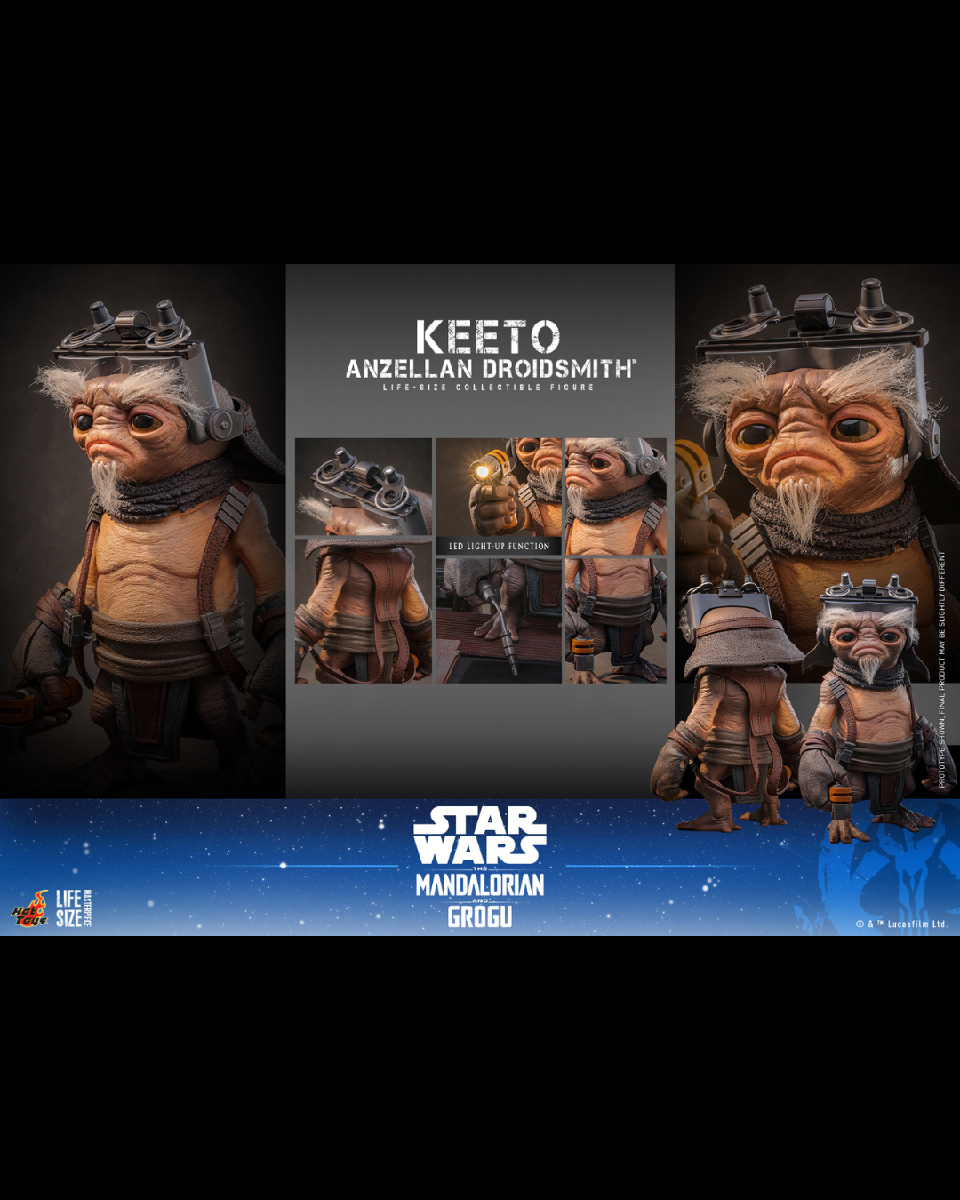 Hot Toys LMS018 Life-Size Scale Star Wars : The Mandalorian & Grogu - Keeto (Anzellan Droidsmith)