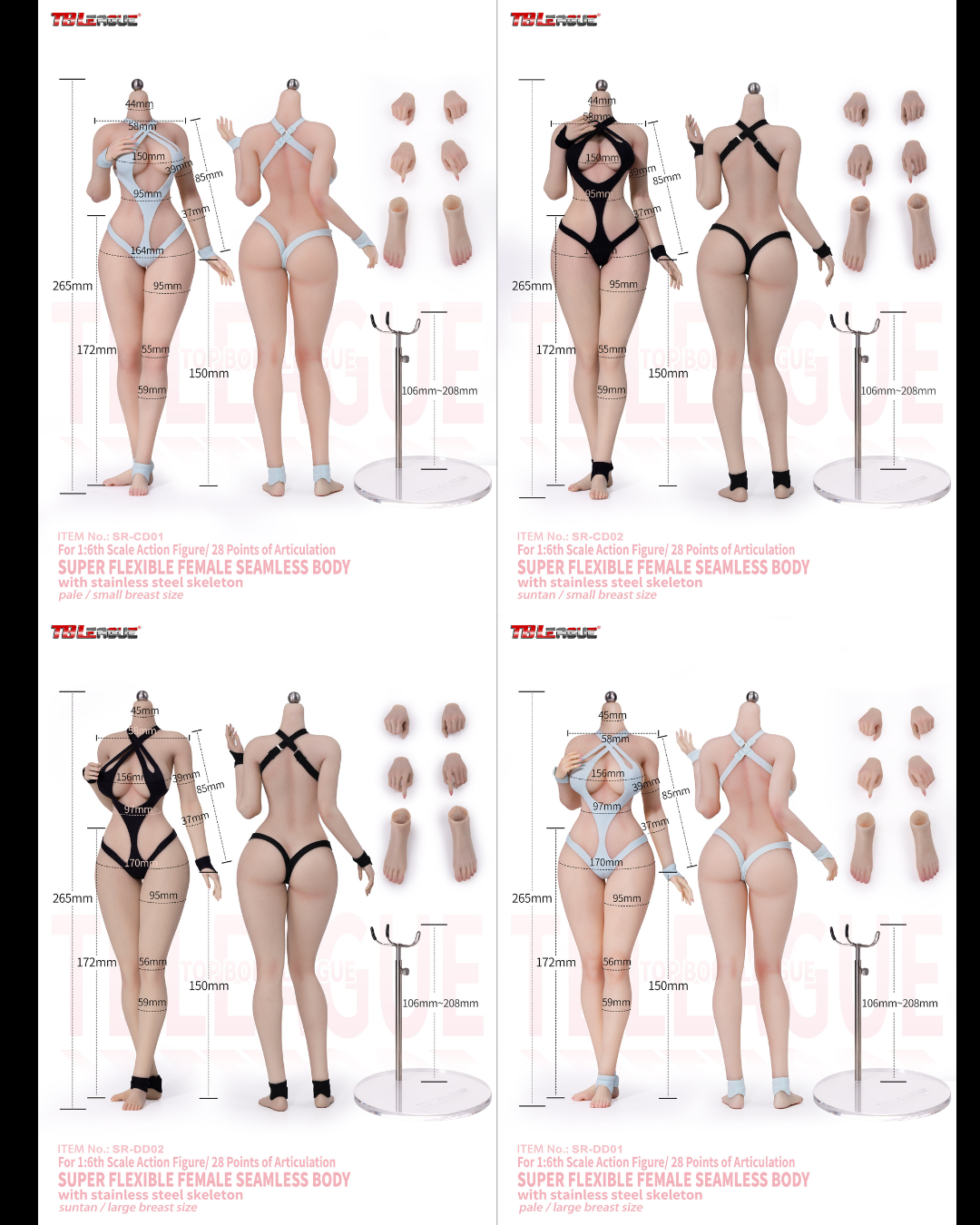 TBLeague 1/6 Platinum Silicone Female Body (Catwoman)