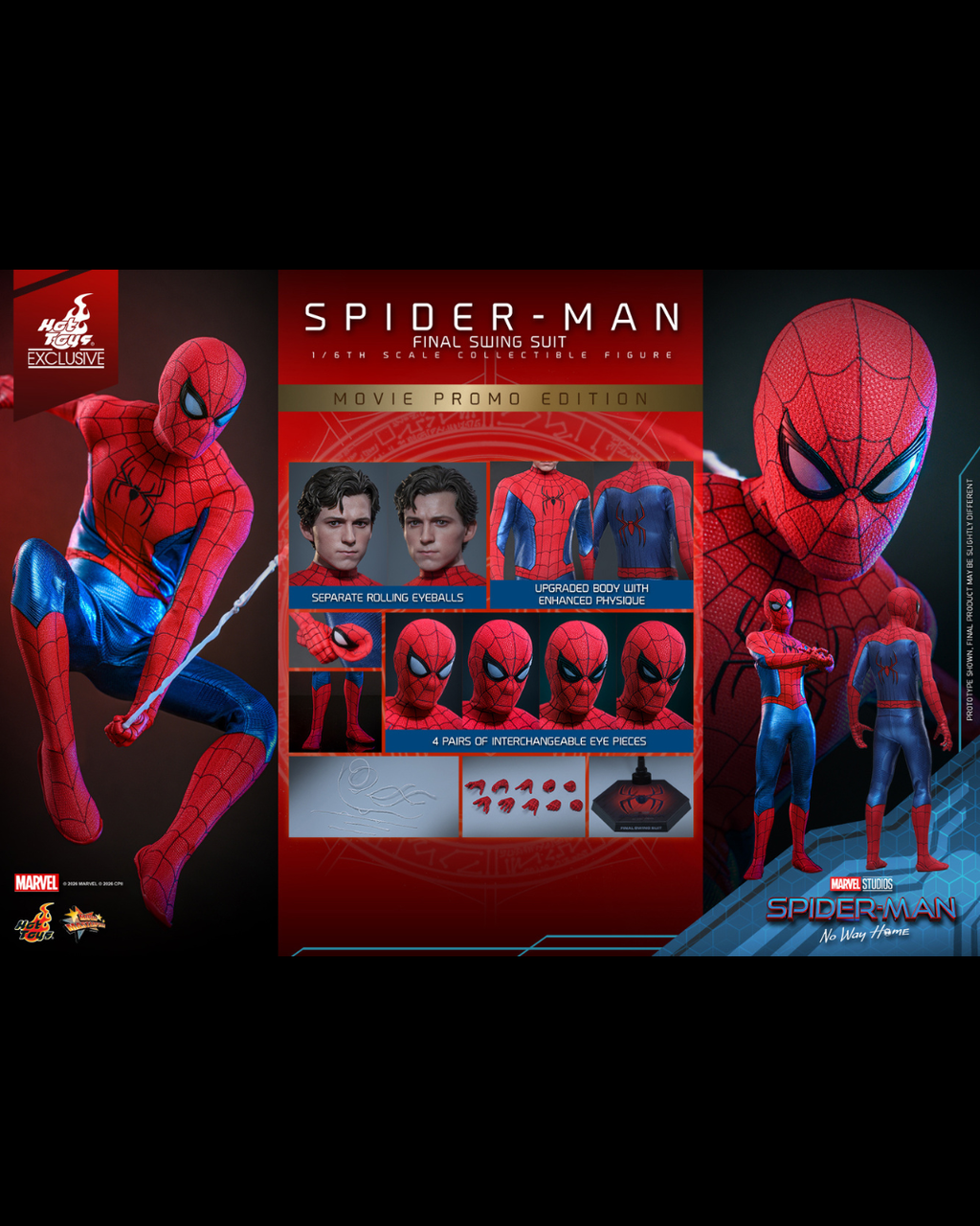 Hot Toys Exclusive MMS862 1/6 Spider-Man : No Way Home - Spider-Man (Final Swing Suit) (Movie Promo Edition)
