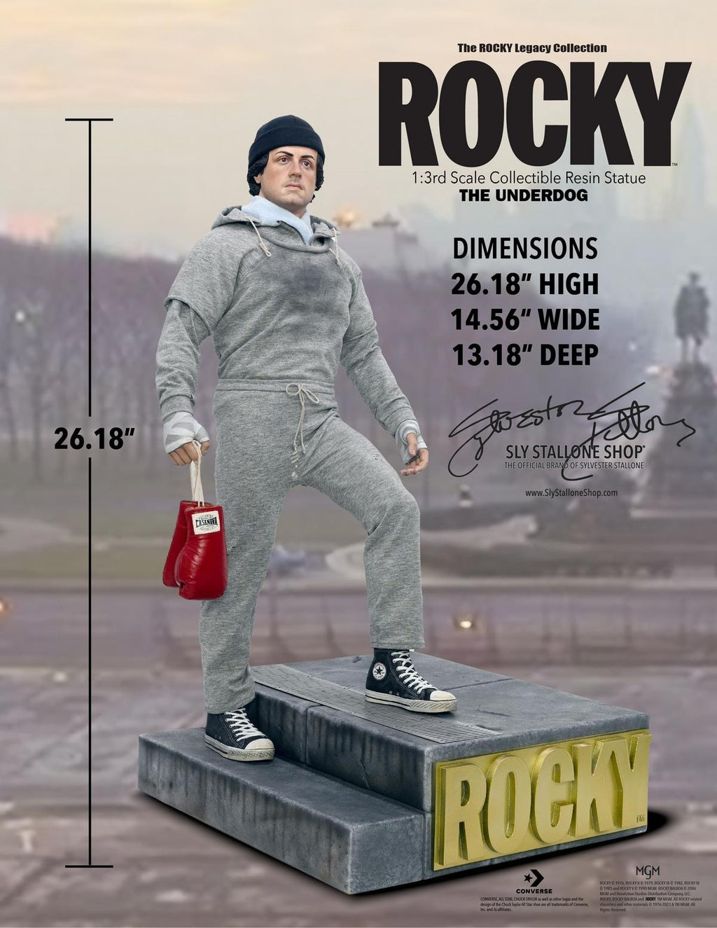 Cosmic Group 1/3 1979 Movie Rocky (The Underdog) Statue