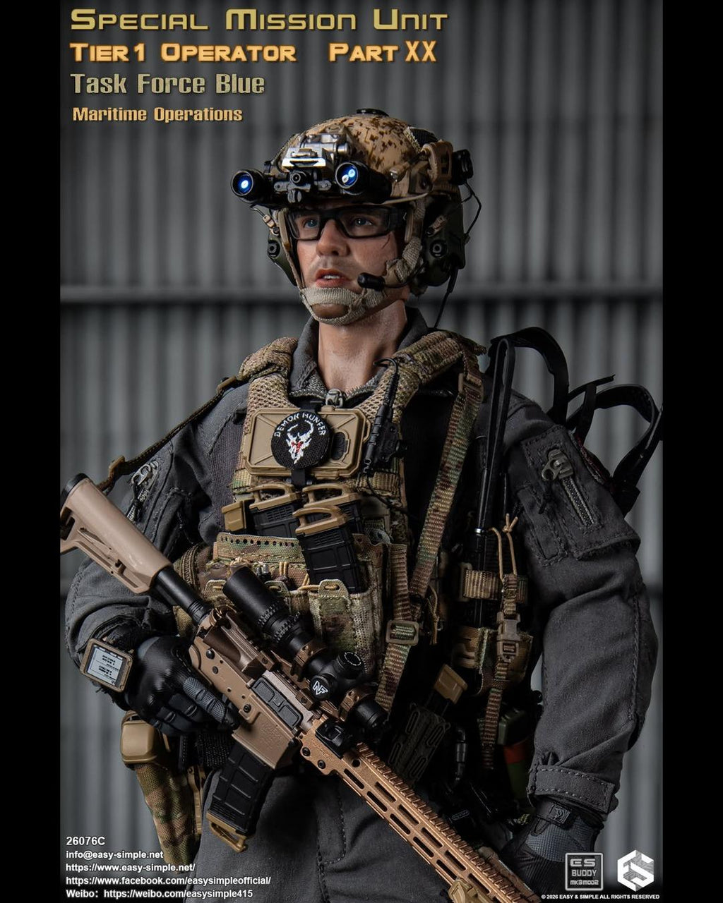 Easy&Simple 26076C 1/6 SMU Tier1 Operator Part XX Task Force Blue Maritime Operations