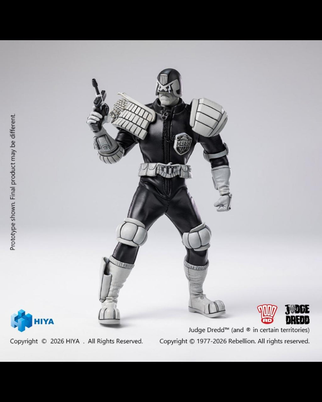 HIYA Toys ESJ0163 1/12 Judge Dredd (Black & White Ver.)