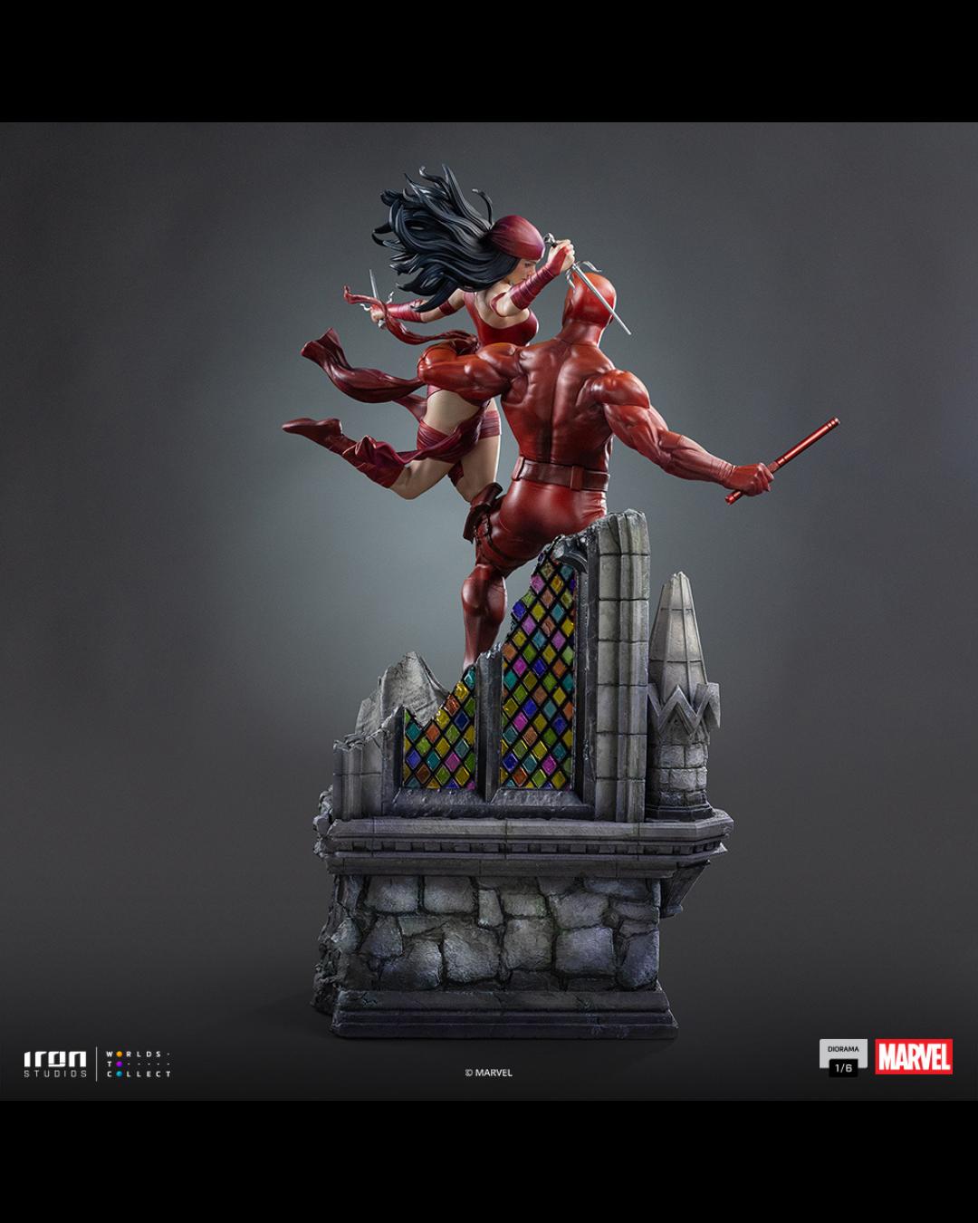 Iron Studios Diorama 1/6 Marvel Comics Daredevil and Elektra (Limited Edition Diorama)