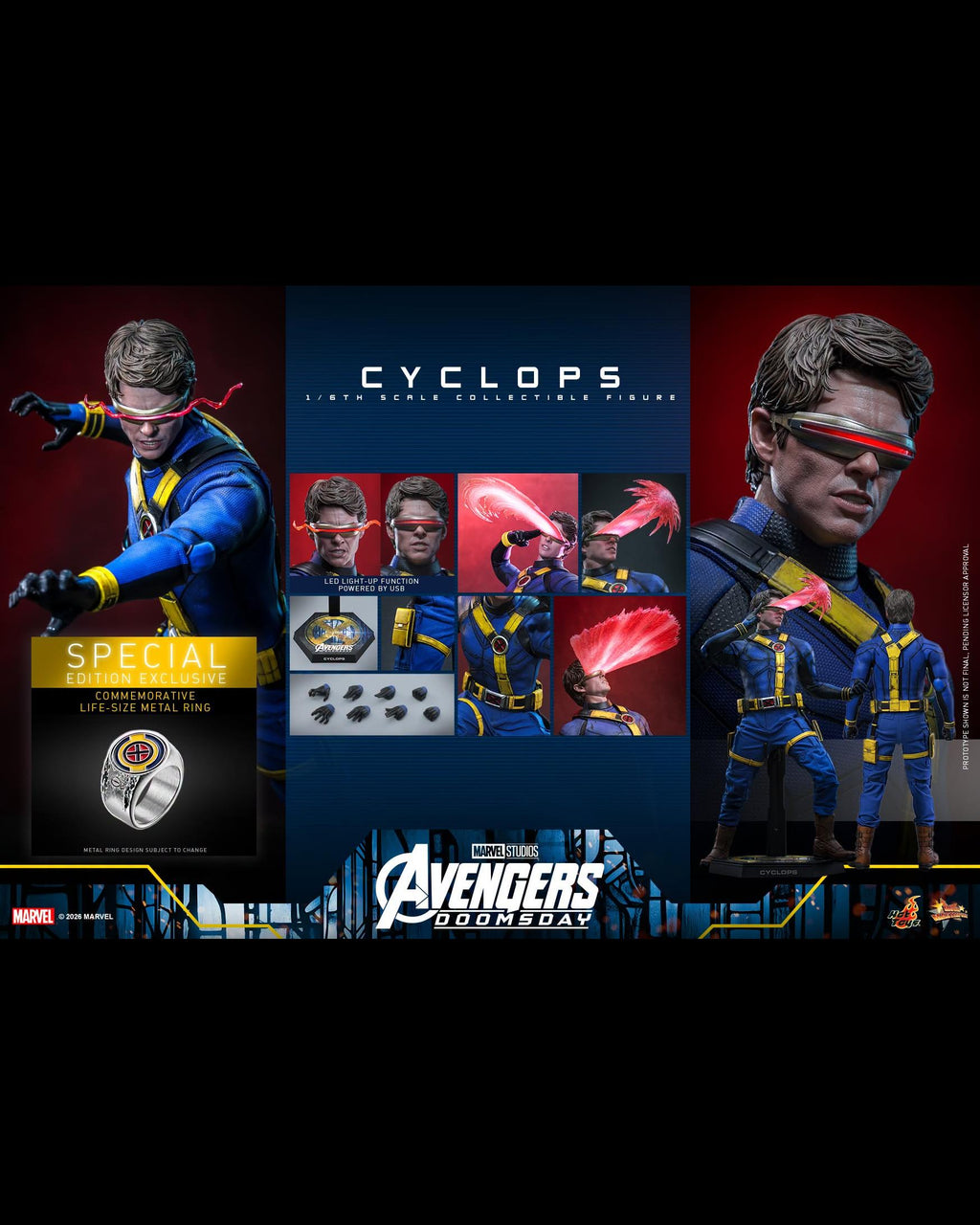 Hot Toys MMS908B 1/6 Avengers Doomsday Cyclops (Regular Ver.) (Special Edition)