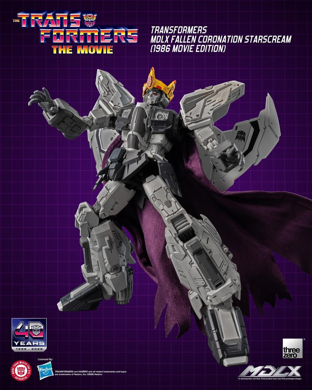 Threezero 3Z1124 Transformers MDLX Fallen Coronation Starscream (1986 Movie Edition)