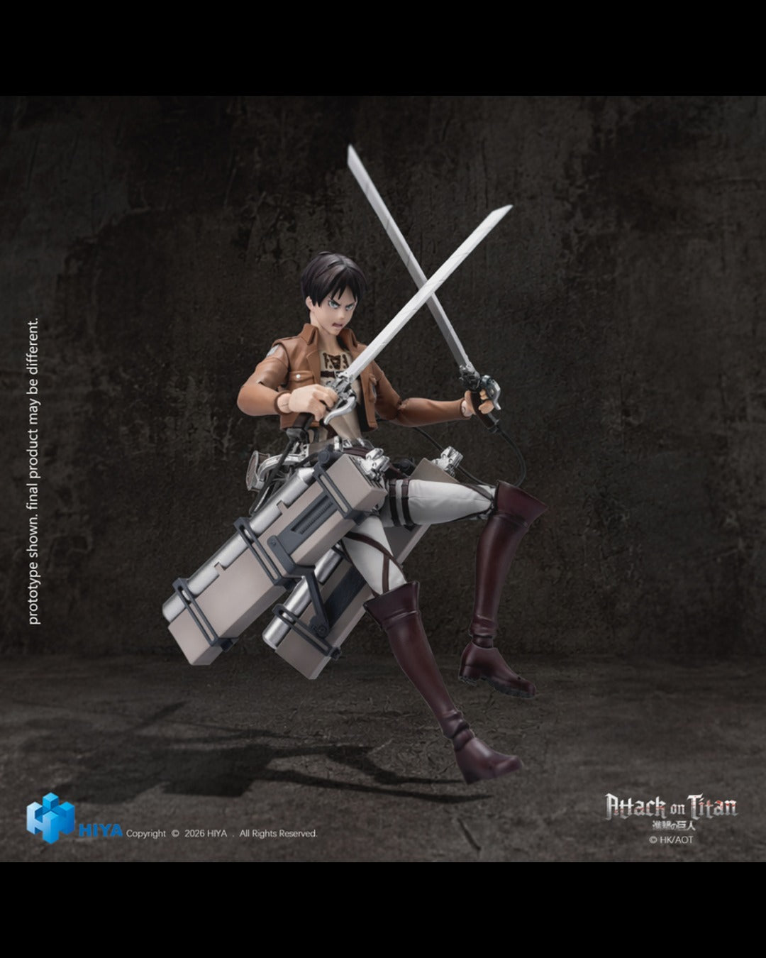 HIYA Toys EBA0448 1/12 Attack on Titan Seasons 1-3 : Eren Yeager
