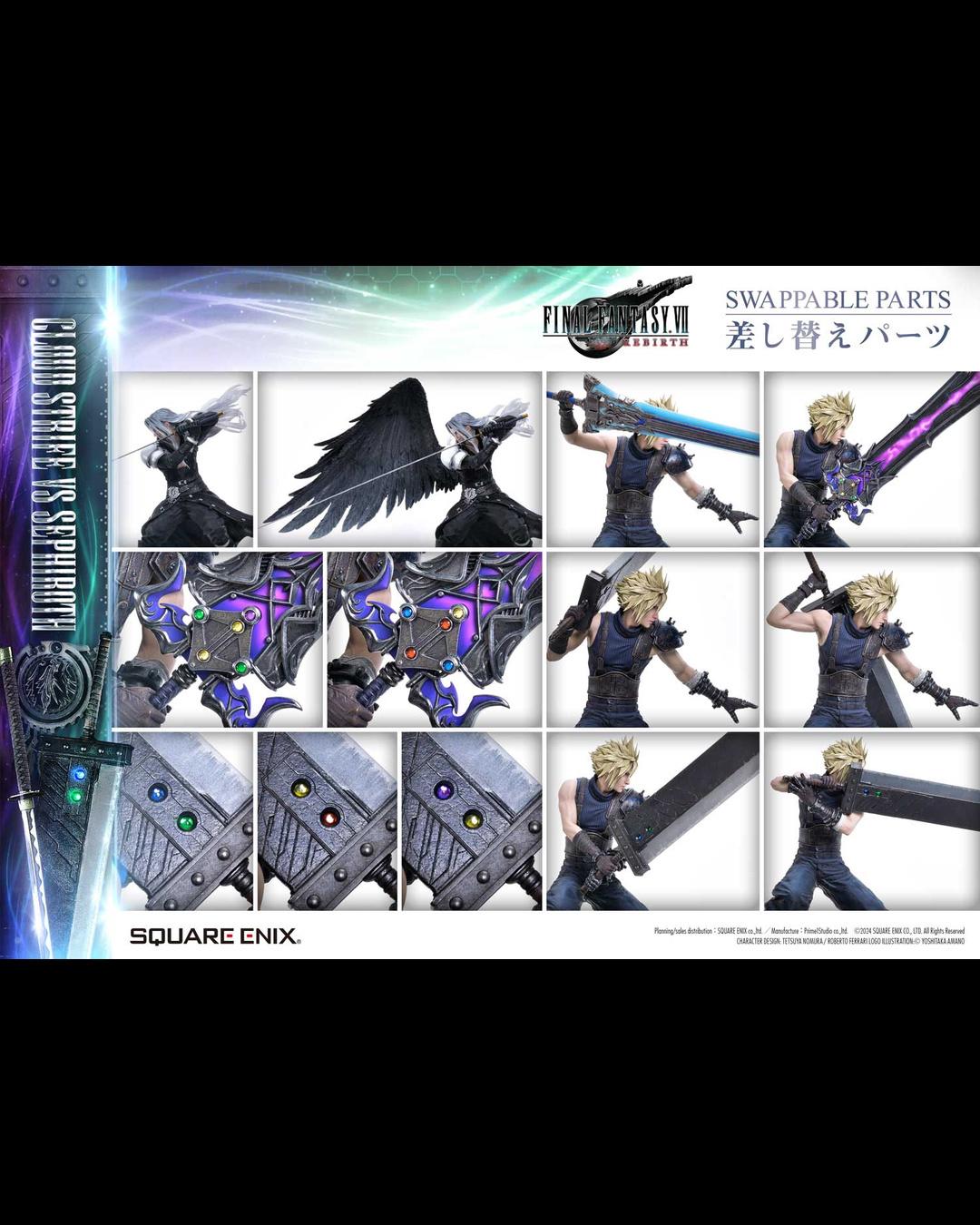 Prime 1 Studio 1/4 Square Enix Masterline Final Fantasy VII Rebirth Cloud Strife vs Sephiroth