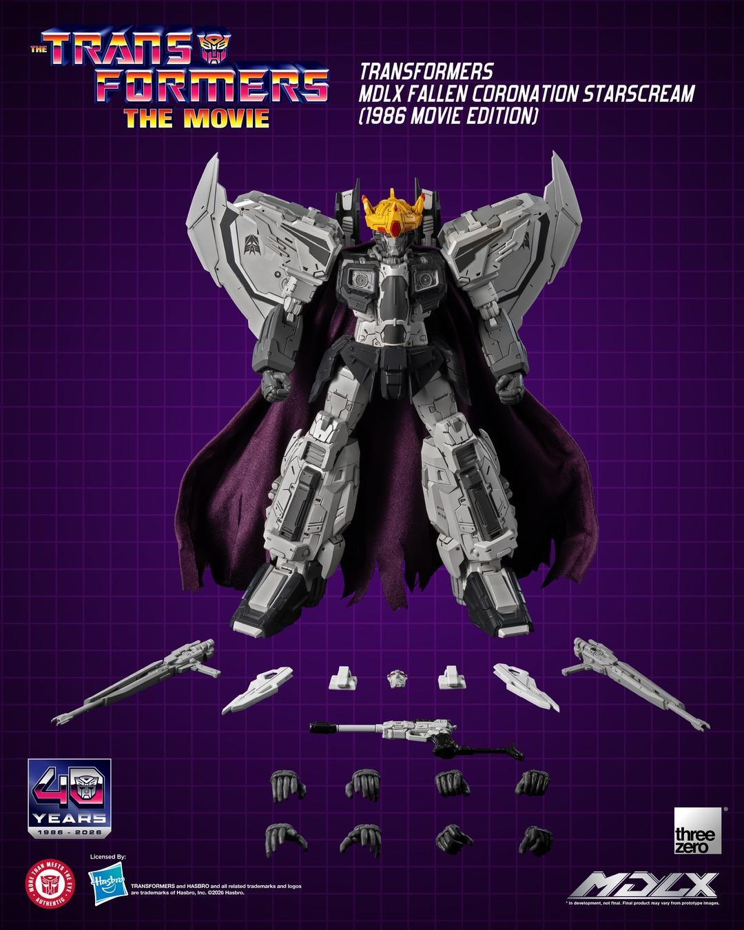 Threezero 3Z1124 Transformers MDLX Fallen Coronation Starscream (1986 Movie Edition)