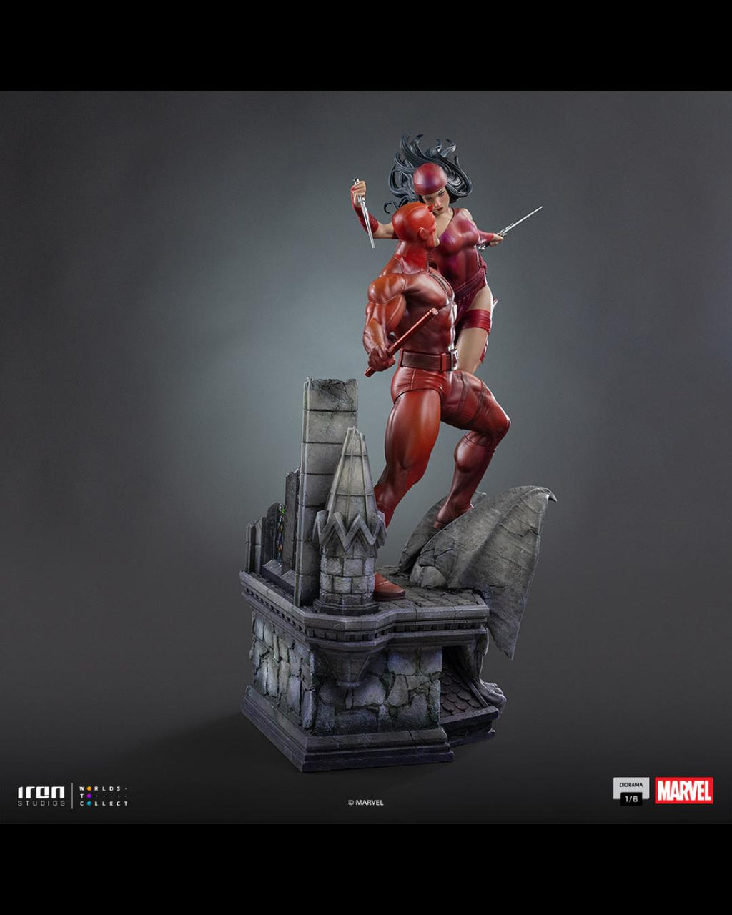 Iron Studios Diorama 1/6 Marvel Comics Daredevil and Elektra (Limited Edition Diorama)