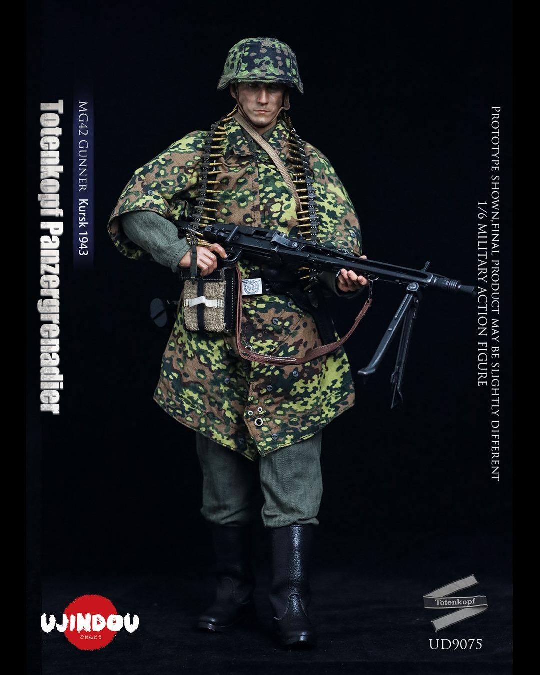UJINDOU UD9075 1/6 WWII Totenkopf Panzergrenadier MG42 Gunner Kursk (1943)