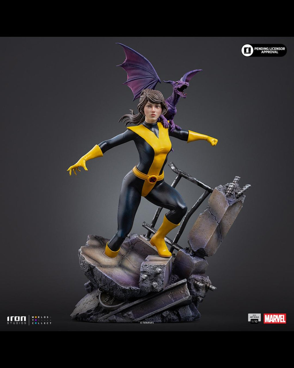 Iron Studios BDS Art Scale 1/10 Kitty Pryde (Shadowcat) and Lockheed Statue