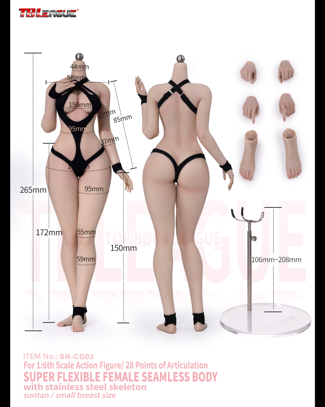 TBLeague 1/6 Platinum Silicone Female Body (Catwoman)