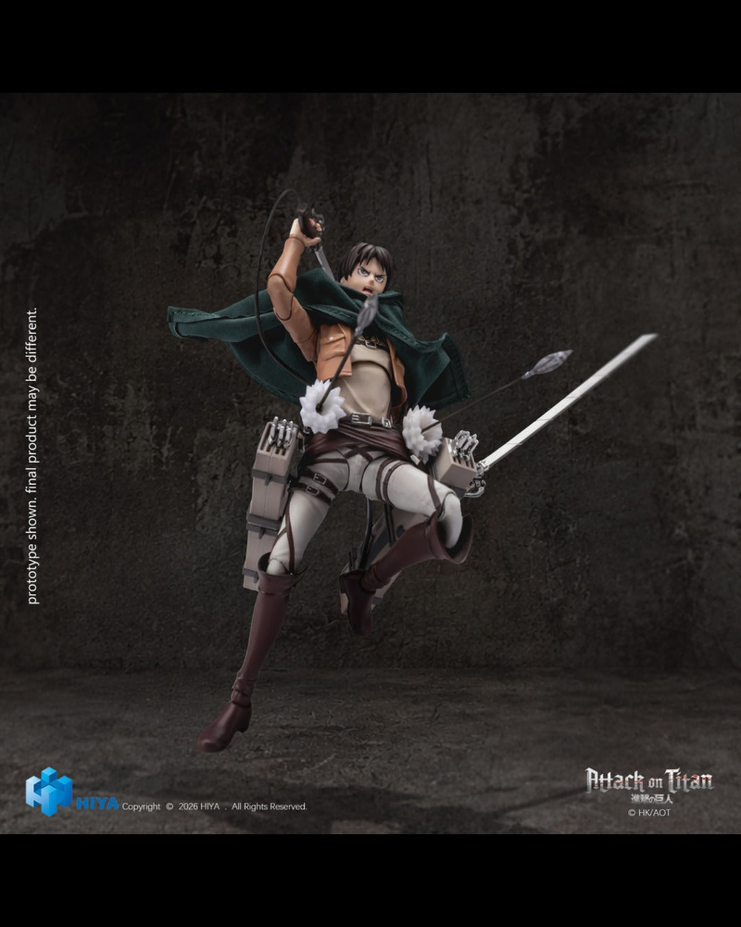 HIYA Toys EBA0448 1/12 Attack on Titan Seasons 1-3 : Eren Yeager