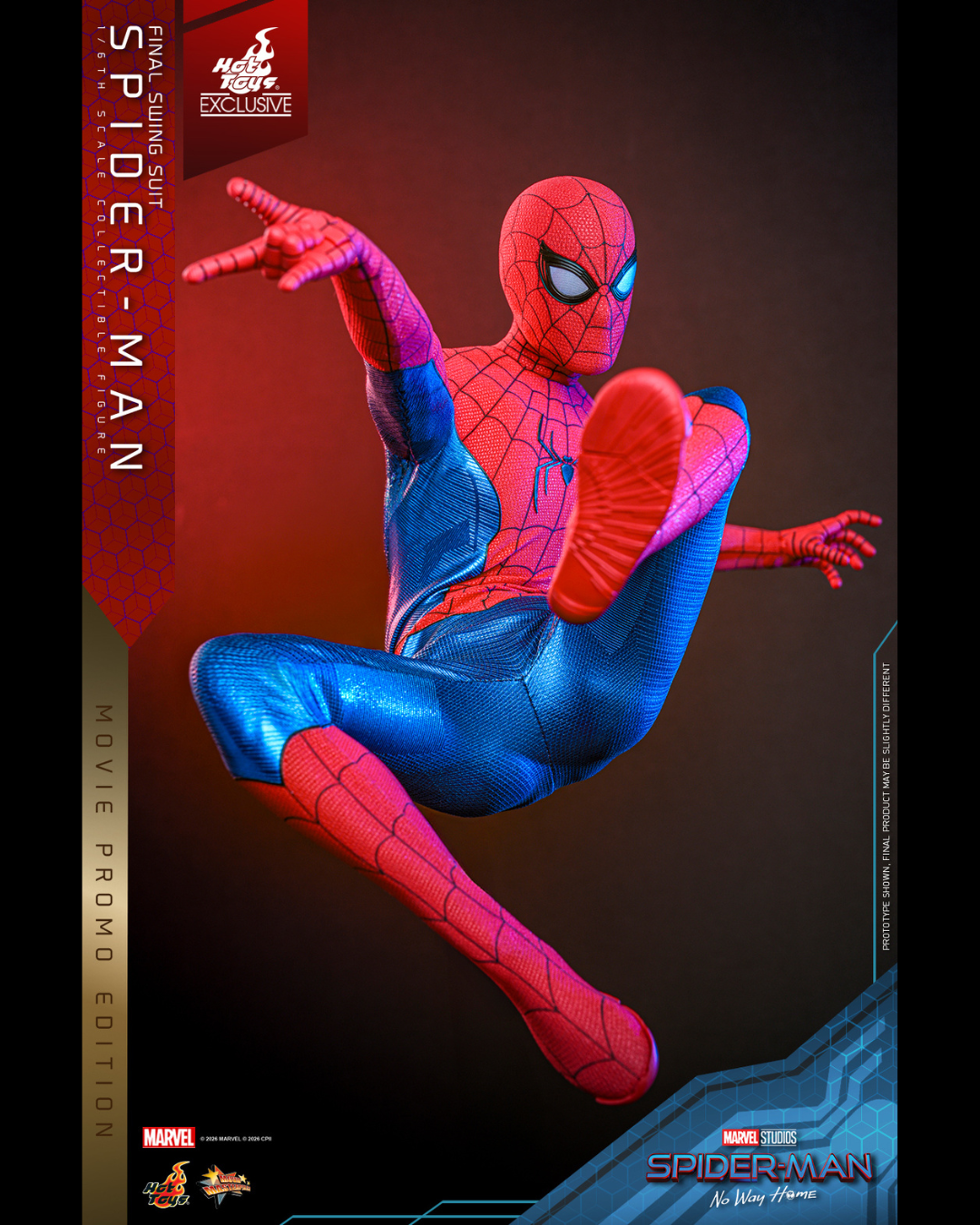 Hot Toys Exclusive MMS862 1/6 Spider-Man : No Way Home - Spider-Man (Final Swing Suit) (Movie Promo Edition)