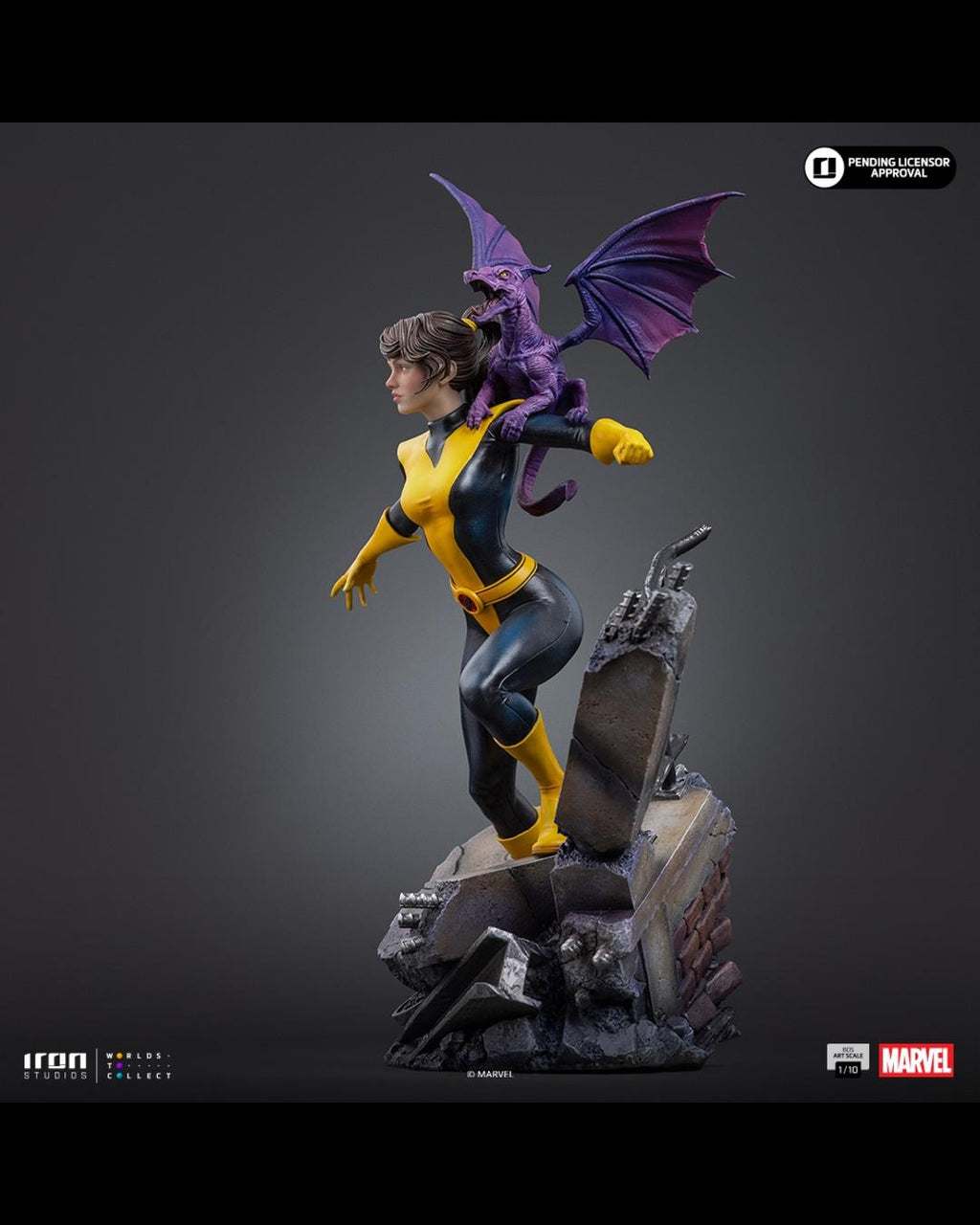 Iron Studios BDS Art Scale 1/10 Kitty Pryde (Shadowcat) and Lockheed Statue